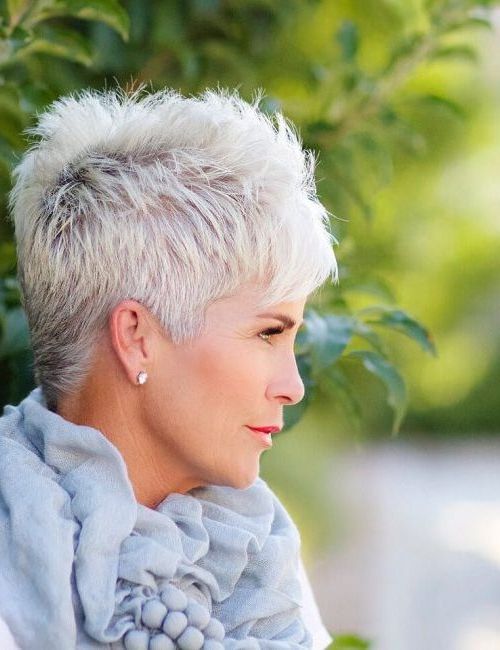 Widely Used Platinum Blonde Pixie Hairstyles With Long Bangs With Regard To Trendy Pixie Haircuts For  (View 20 of 20)