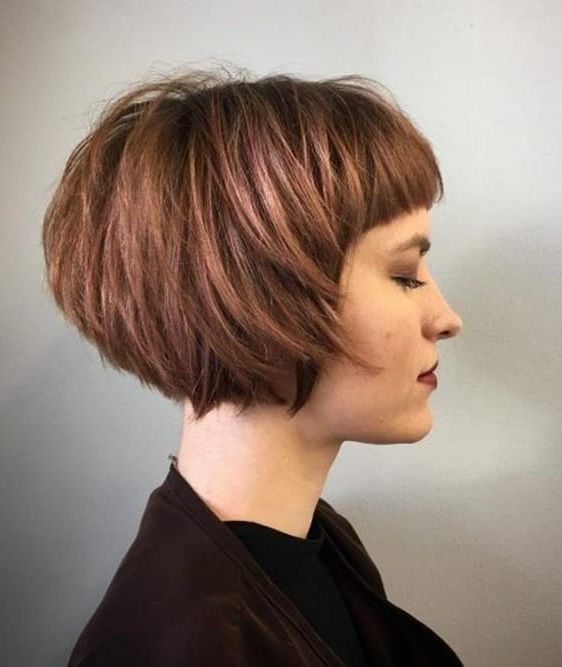 15 Classy Graduated Bob Hairstyles For Women With Fine Throughout Most Recent Cute French Bob Hairstyles With Baby Bangs (View 14 of 20)