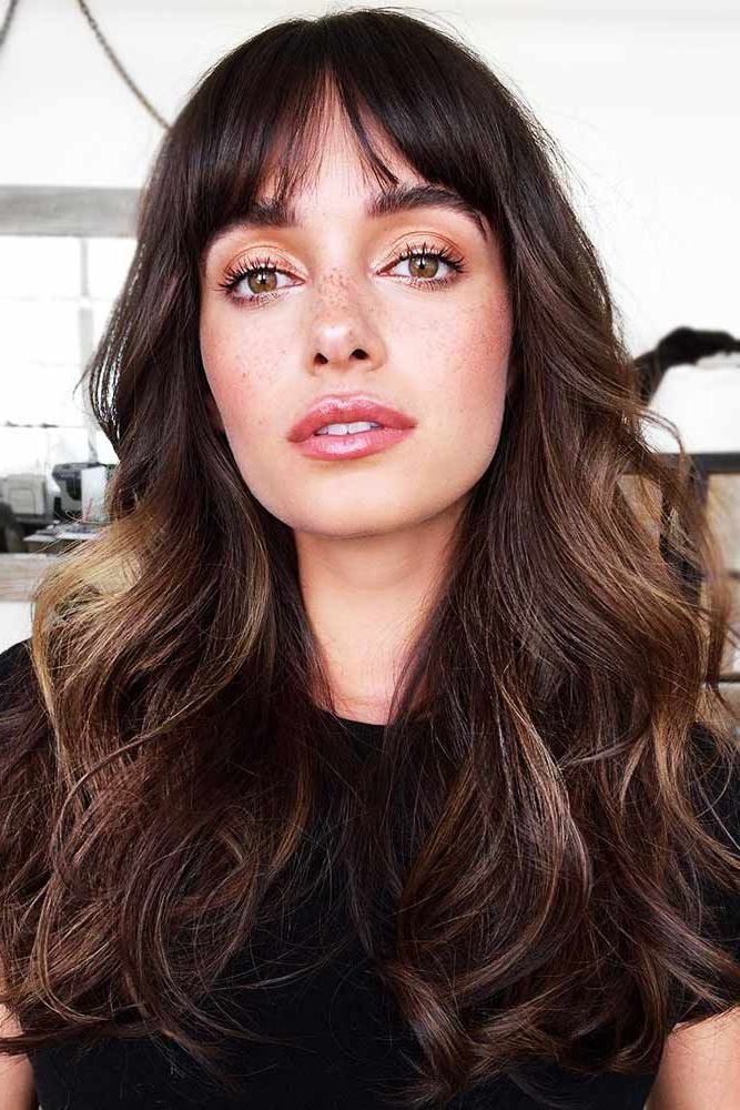 45 Wispy Bangs Ideas To Try For A Fresh Take On Your Style Intended For Most Recently Released Long Wavy Hairstyles With Bangs Style (View 5 of 20)