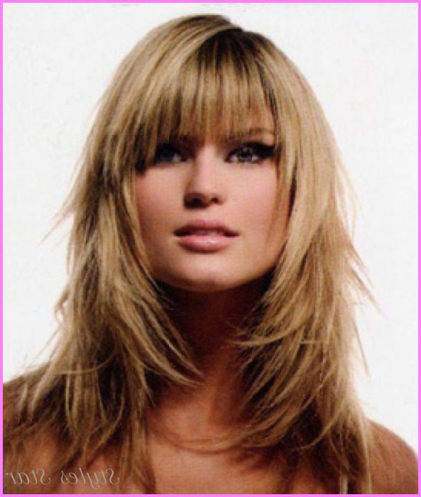 Famous Long Choppy Layers And Wispy Bangs Hairstyles Throughout Long Haircuts With Bangs And Layers For Thin Hair (View 13 of 20)