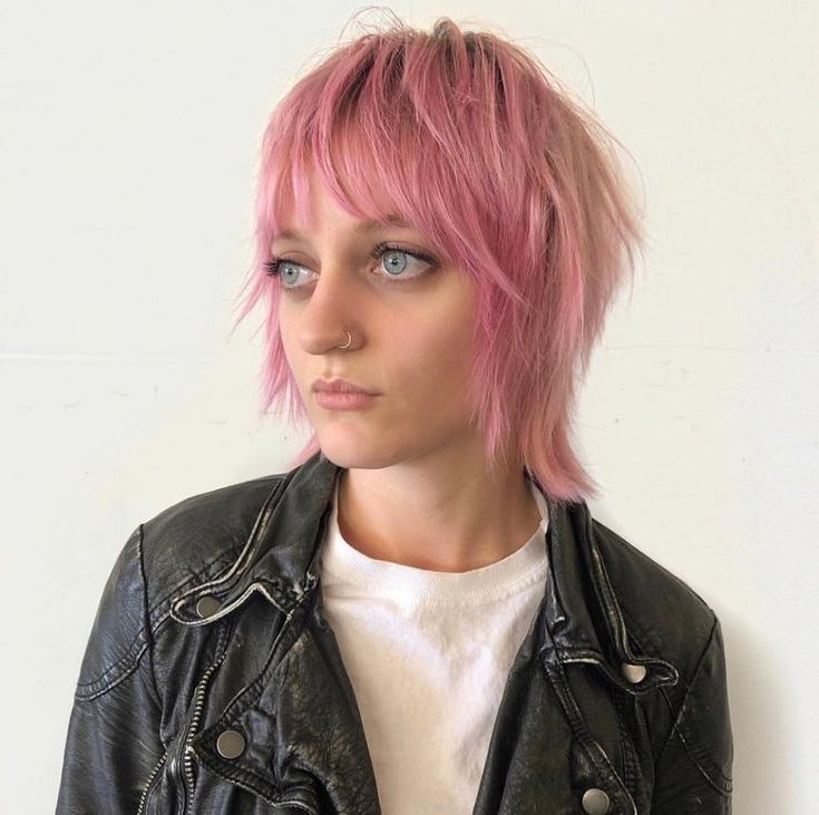 Famous Mullet Haircuts With Wavy Bangs Within Pinkristicrackers On Hair Colour (View 10 of 20)