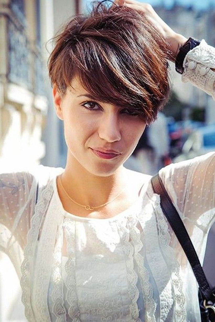 Favorite Sculptured Long Top Short Sides Pixie Hairstyles Throughout Funky Short Pixie Haircut With Long Bangs Ideas  (View 2 of 20)