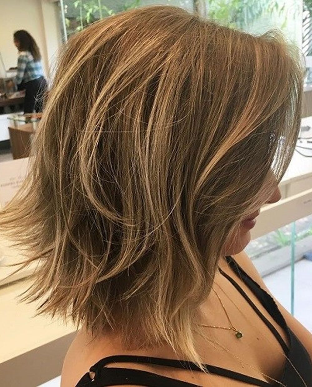 Layered Long Bob Hairstyles And Lob Haircuts 2018 – Hairstyles For Most Recently Released Wavy Textured Haircuts With Long See Through Bangs (View 19 of 20)