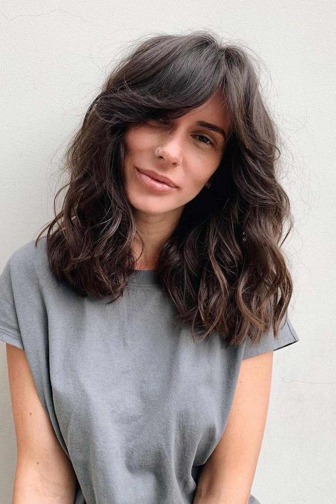 Long Bob With Curtain Bangs Curly Hair / 1 / Check Inside Favorite Long Wavy Hairstyles With Curtain Bangs (Gallery 20 of 20)