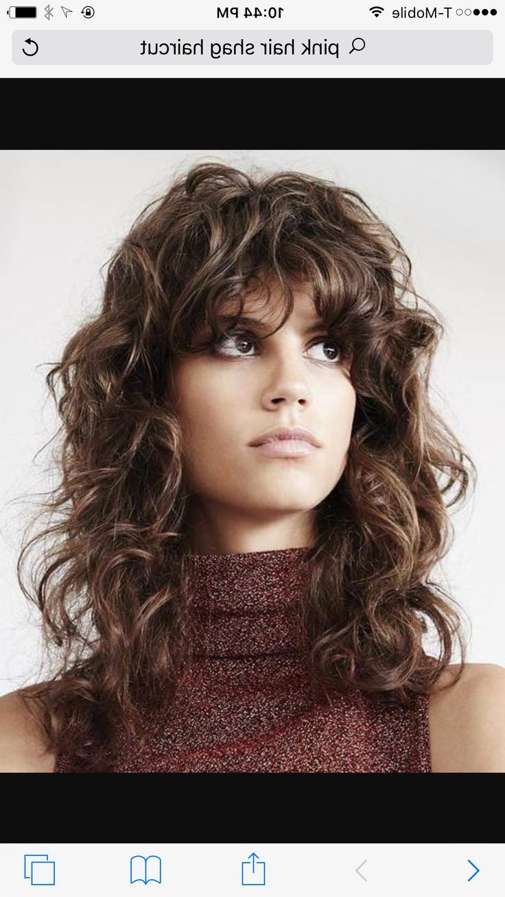 Long Throughout Most Recently Released Shag Haircuts With Curly Bangs (View 9 of 20)