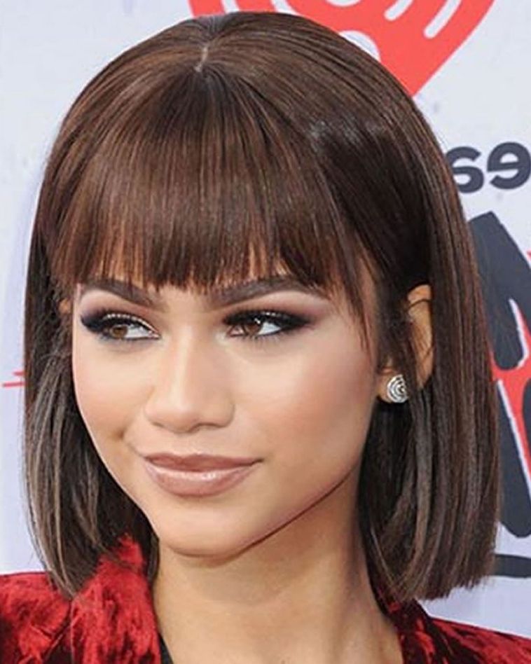 Most Current Medium Wavy Hairstyles With Bangs Within (2021 Update) Medium Bob Haircuts & Layered, Wavy, Curly (View 5 of 20)