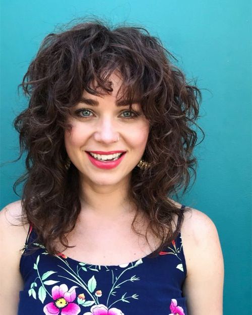 Most Current Wavy Hairstyles With Layered Bangs Pertaining To Layered Curly Hair (View 18 of 20)