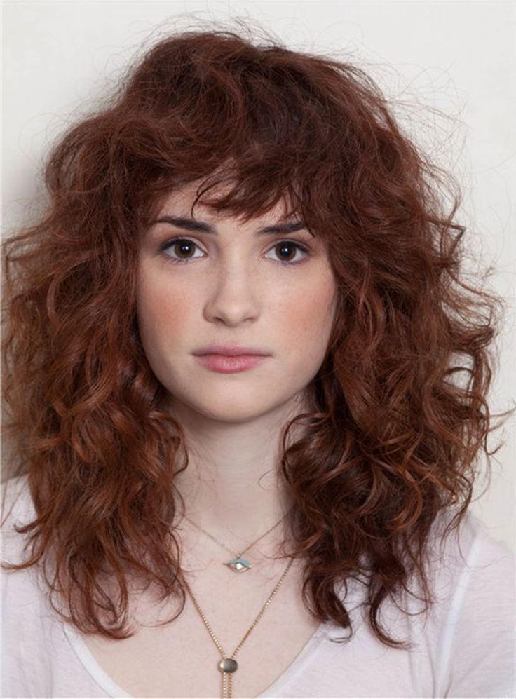 Most Popular Medium Wavy Hairstyles With Bangs Throughout Trendy Layered Long Curly Hair Capless Synthetic Hair With (View 11 of 20)