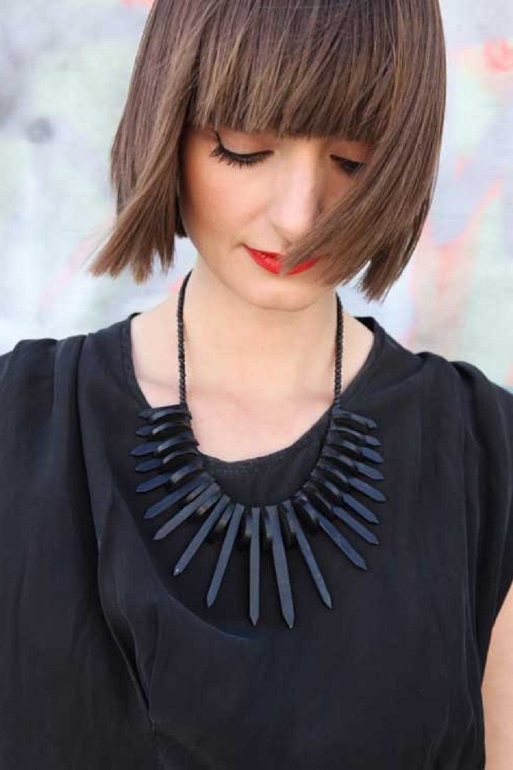 Most Popular Wavy Hairstyles With Short Blunt Bangs For Top 10 Short Haircuts For Fall 2014 – Top Inspired (Gallery 19 of 20)
