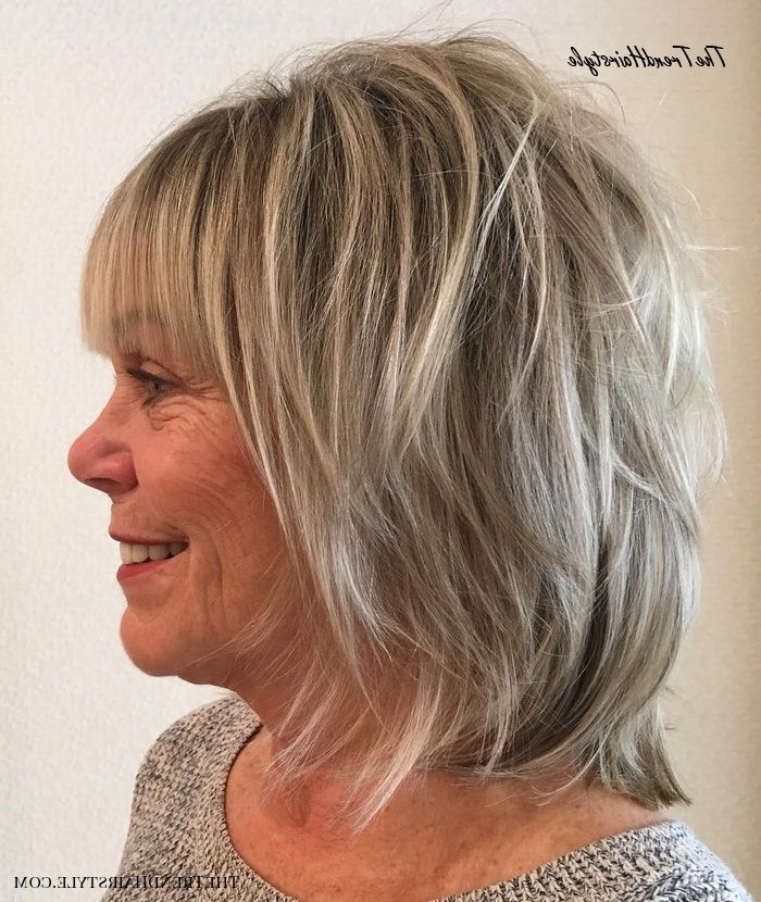 Neck Length Shaggy Cut With Blunt Bangs – 20 Youthful Throughout Trendy Shaggy Bob Hairstyles With Soft Blunt Bangs (View 10 of 20)