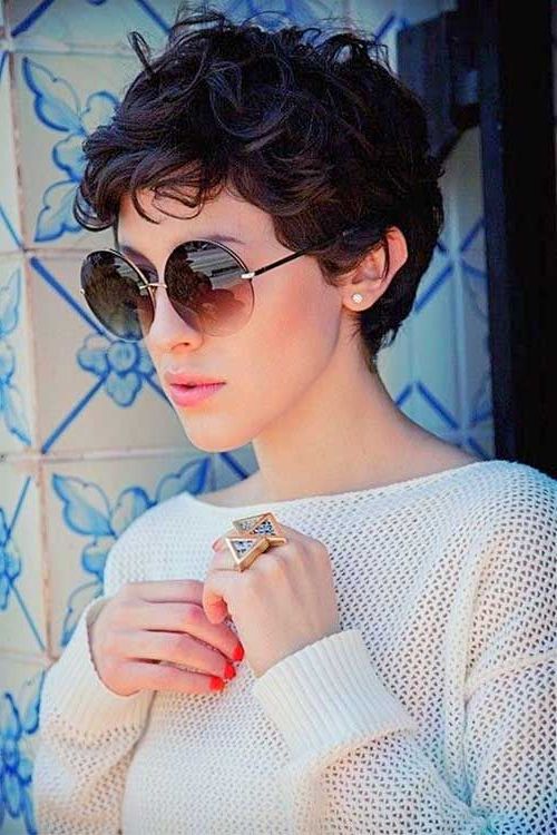 Picture Of Even A Traditional Pixie Haircut Looks Very For Fashionable Long Pixie Haircuts With Soft Feminine Waves (View 15 of 20)