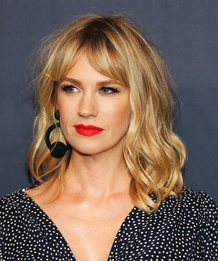 Popular Lob Haircuts With Wavy Curtain Fringe Style Intended For Curtain Bangs Celebrity Hairstyle Trend – Kirsten Dunst (View 3 of 20)