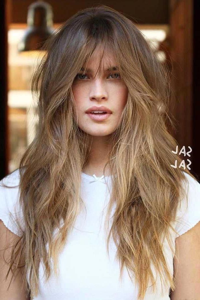 Recent Shag Hairstyles With Messy Wavy Bangs Throughout Pin On Long Hair Styles (View 10 of 20)