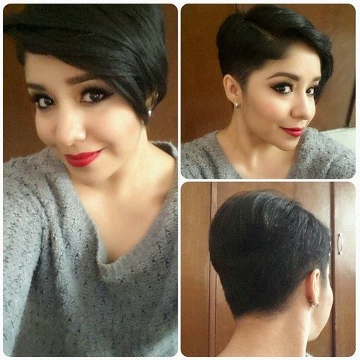 Short Deep Side Parted Haircut With Bangs – Hairstyles Weekly For Most Recently Released Long Wavy Pixie Hairstyles With A Deep Side Part (View 18 of 20)