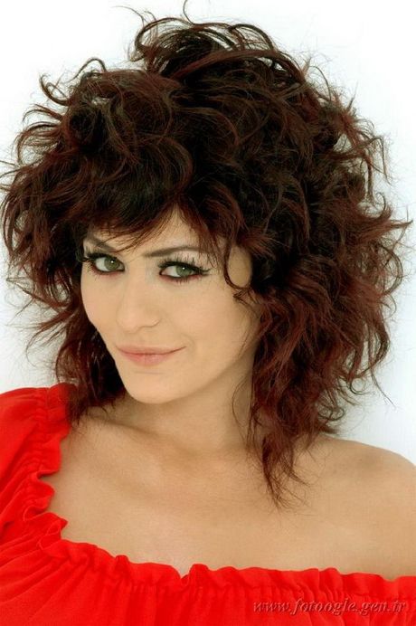 Well Known Medium Wavy Hairstyles With Bangs With Medium Length Curly Hairstyles With Bangs (View 9 of 20)