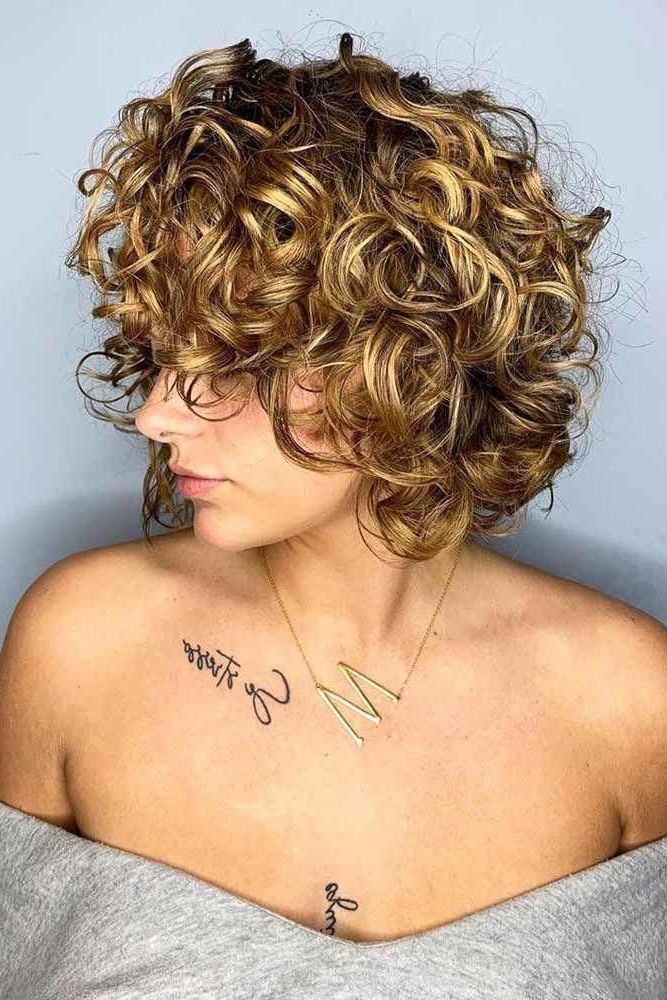 Well Known Short Wavy Bob Hairstyles With Bangs And Highlights For Short Curly Bob With Bangs #haircuts #faceshape There Are (View 18 of 20)