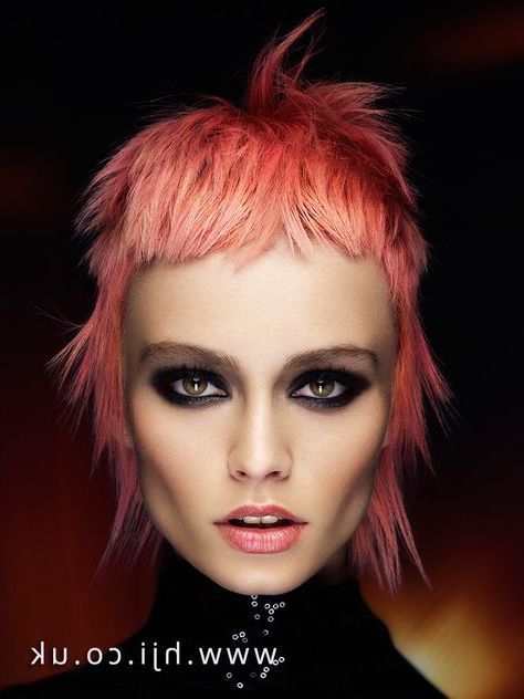Well Known Super Textured Mullet Hairstyles With Wavy Fringe For 2016 Textured Pastel Pink Mullet With Choppy Fringe (View 1 of 20)