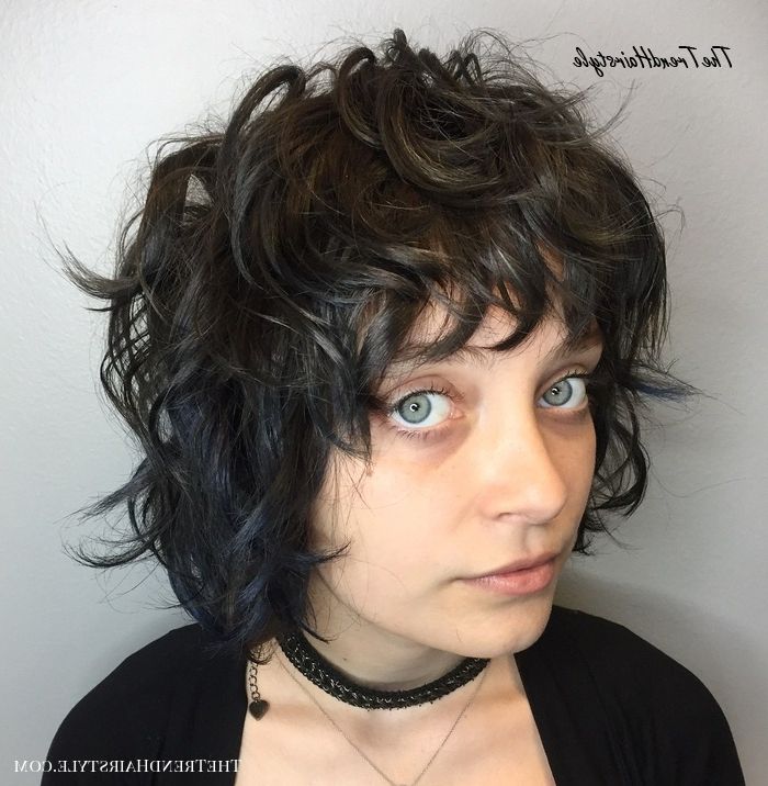 Well Liked Shag Haircuts With Curly Bangs With Regard To Shaggy Short Wavy Bob Haircut With Bangs – Best Short Wavy (View 16 of 20)