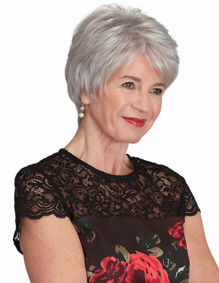 Popular Gray Pixie Haircuts For Older Women In New Short Pixie Cut Grey Wig For Older Ladies, Pixie Wigs, Capless Wigs (View 11 of 20)