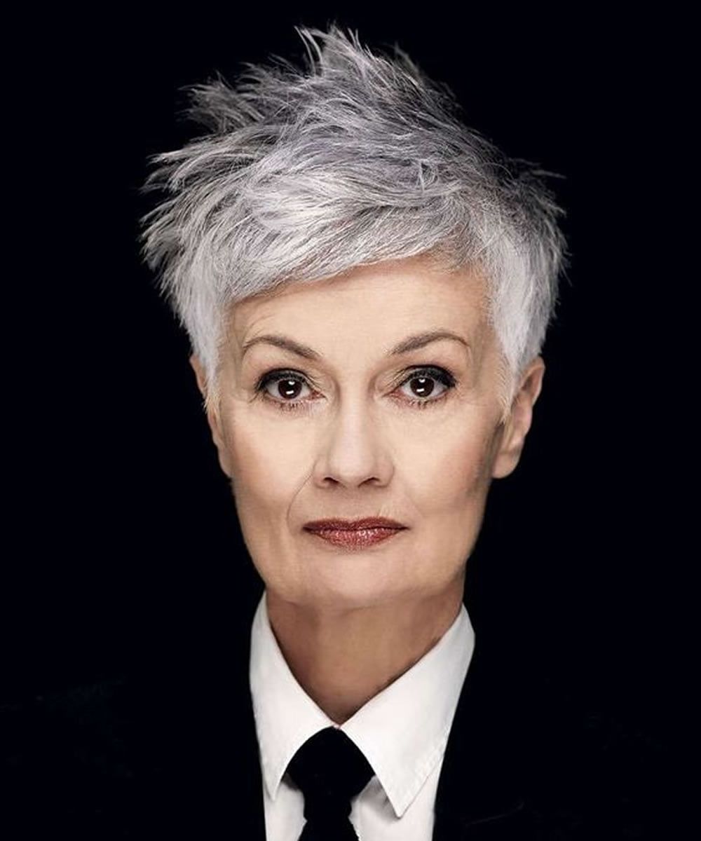 Short Grey Hair Ideas For Older Women 2018 – Hairstyles In Trendy Gray Pixie Haircuts For Older Women (View 4 of 20)