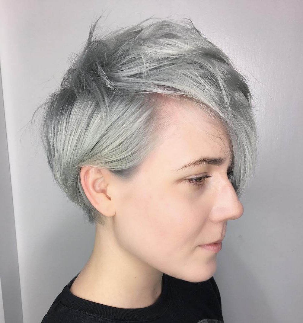 Short Pixie Haircuts For Gray Hair – 18+ With Regard To Popular Gray Pixie Afro Hairstyles (View 11 of 20)