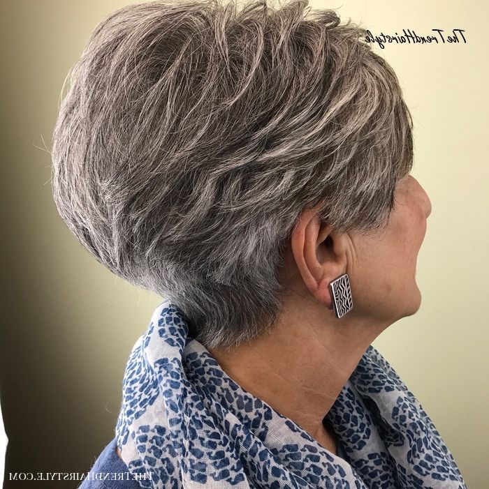 Trendy Pixie Shag Haircuts For Women Over 60 Inside Textured Pixie Haircut For Older Women Over 60 – 20 Best Short (View 9 of 20)