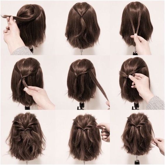 15 Hair Tutorials For Bobs – Pretty Designs Intended For Twisted Updo Hairstyles For Bob Haircut (View 8 of 20)