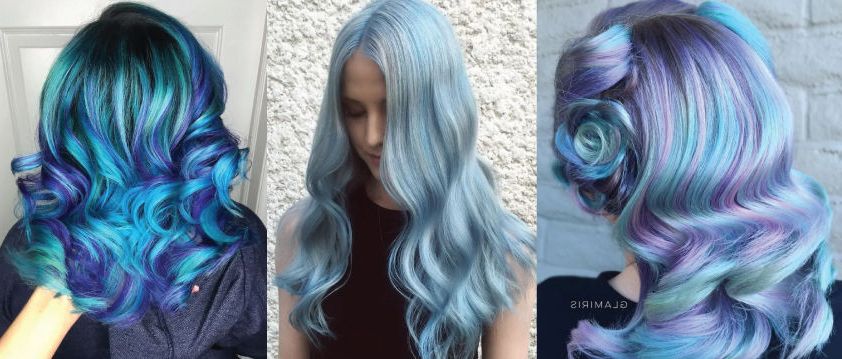 16 Icy Light Blue Hair Color Ideas Inside Edgy Lavender Short Hairstyles With Aqua Tones (View 12 of 20)