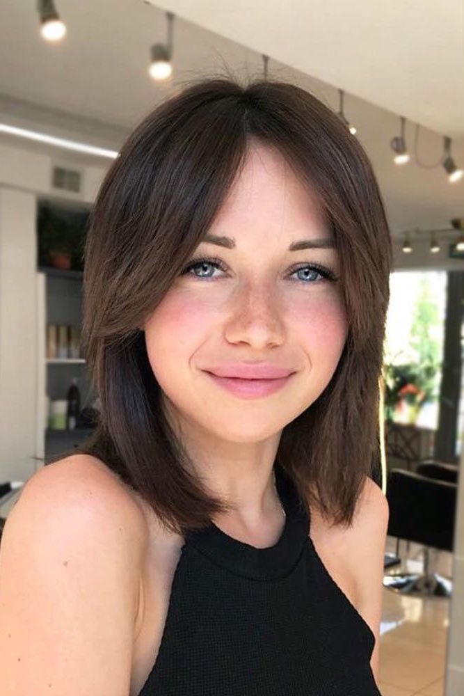 19 New Ways To Style Your Long Bob Haircut With Bangs This Fall | Long Bob  Haircut With Bangs, Long Bob Hairstyles, Bob Haircut With Bangs In One Length Bob Hairstyles With Long Bangs (View 15 of 20)