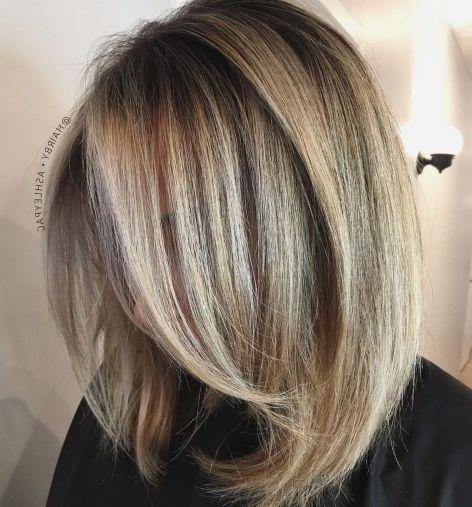 2018 Lob Haircuts With Swoopy Face Framing Layers Throughout Pin On Hair I Like For Me (View 4 of 20)
