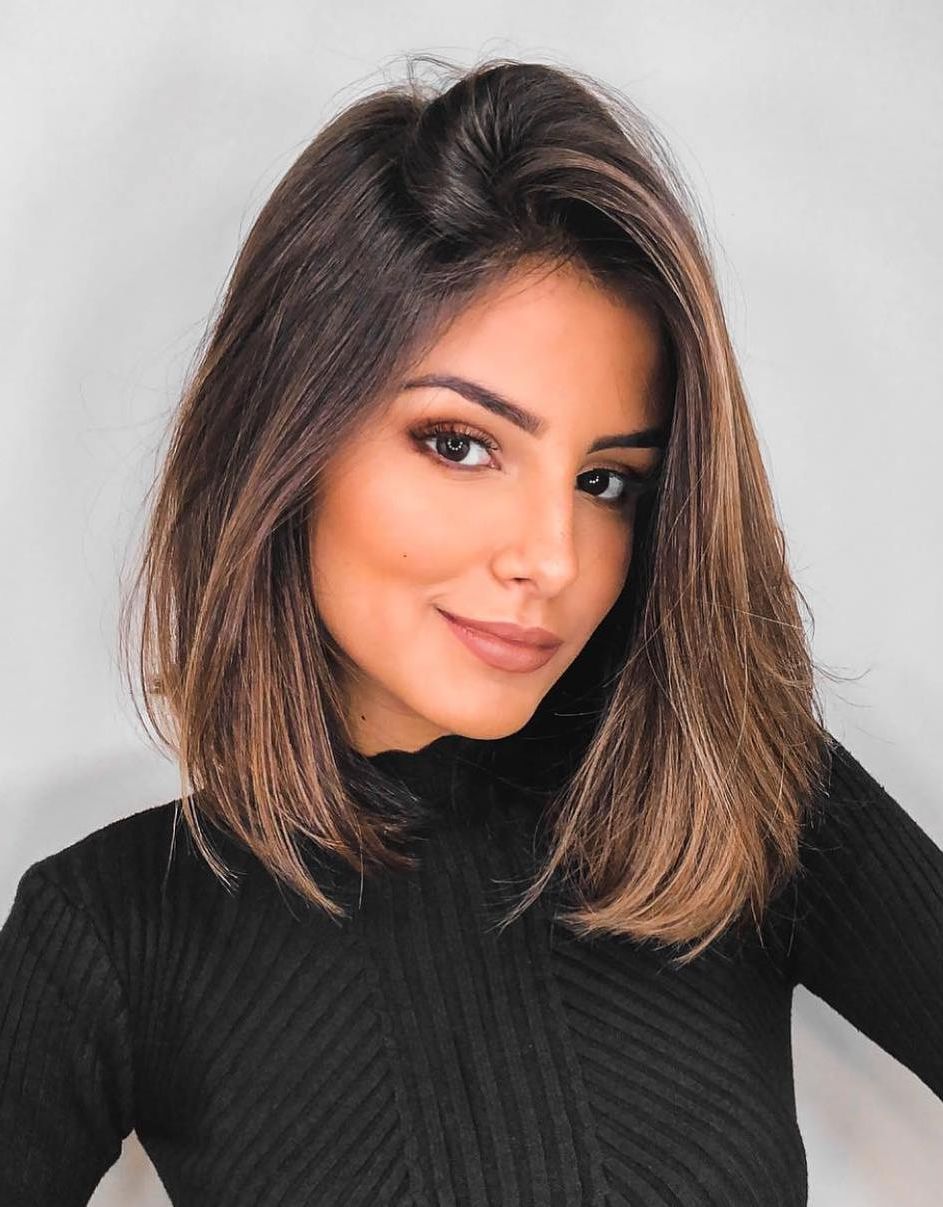 2018 Middle Parted Highlighted Long Bob Haircuts Intended For 35 Stunning Ways To Wear Long Bob Haircuts In  (View 5 of 20)