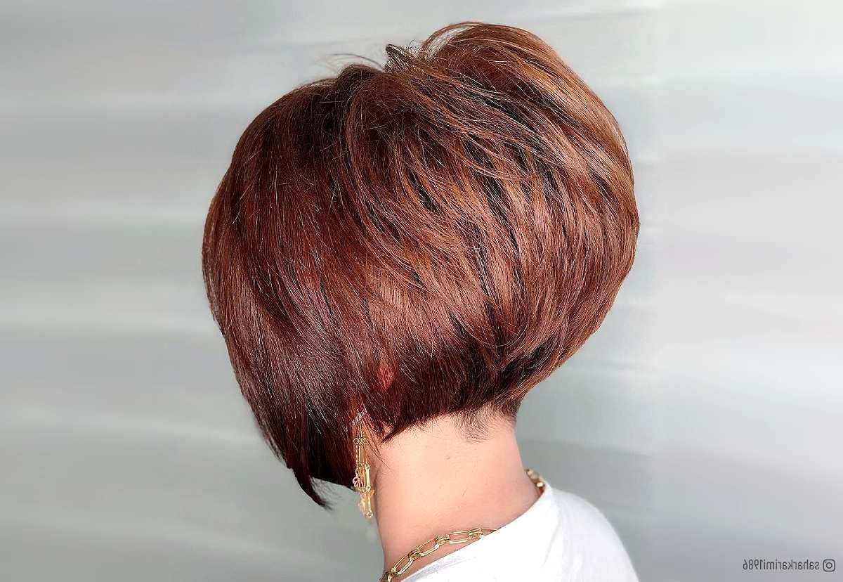 23 Short, Stacked Inverted Bob Haircut Ideas To Spice Up Your Style With Angled Short Bob Hairstyles (View 13 of 20)