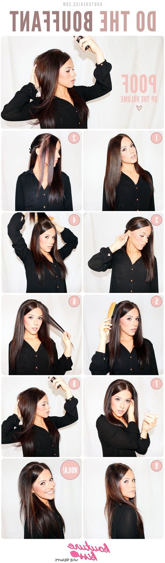 25 Pretty Bobby Pin Hairstyles In Brush Up Hairstyles With Bobby Pins (View 14 of 20)