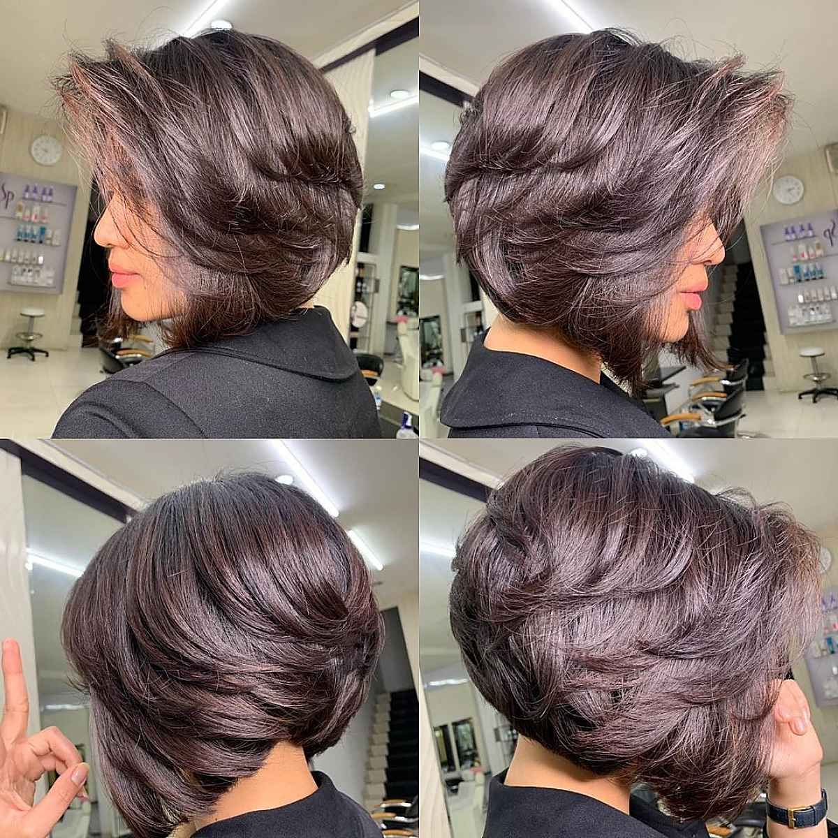 26 Feathered Bob Haircuts That Add Fullness & Movement To Your Hair In Recent Curly Lob Haircuts With Feathered Ends (View 17 of 20)
