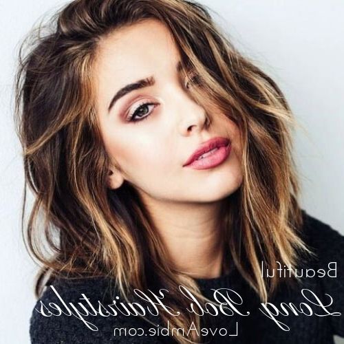 27 Best Long Bob (lob) Hairstyles (2022 Guide) Intended For Textured Bob Hairstyles With Babylights (View 9 of 20)
