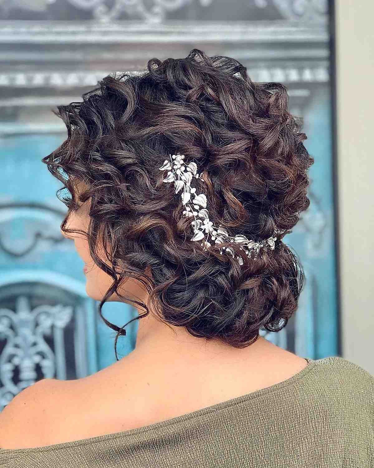 29 Easy & Cute Curly Hair Updos In Trending In 2022 With Regard To Newest Wavy Low Updos Hairstyles (View 20 of 20)