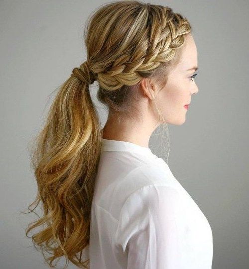 30 Fantastic French Braid Ponytails (View 5 of 20)
