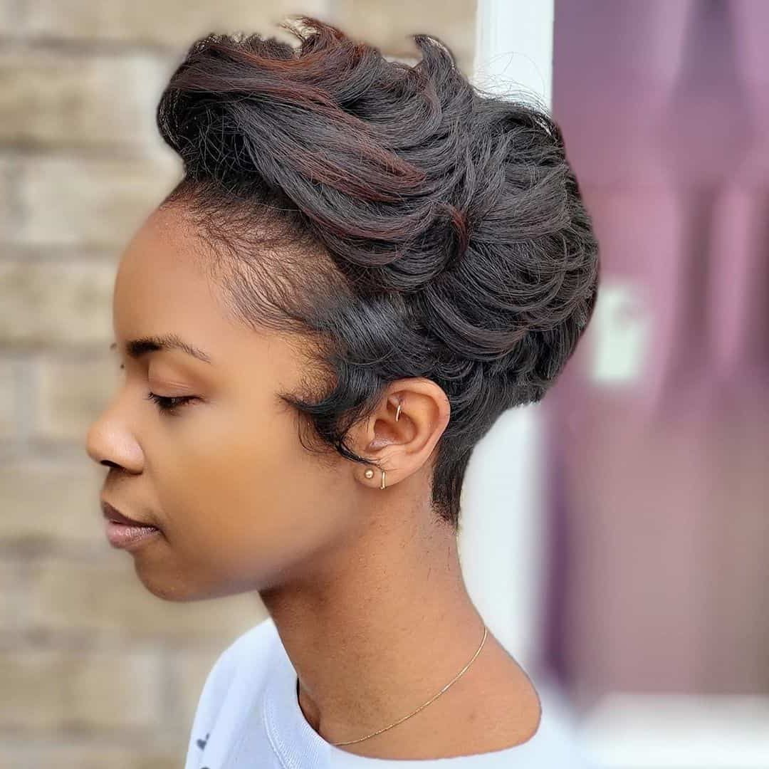 30 Pixie Cut Hairstyles For Black Women | Black Beauty Bombshells For Pixie Bob Hairstyles With Braided Bang (View 12 of 20)