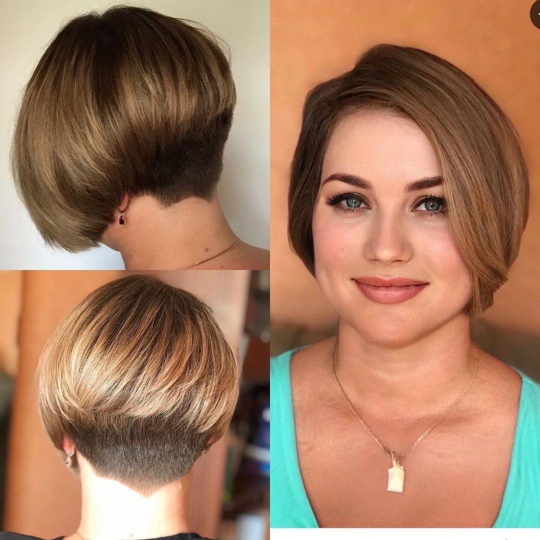 31 Raddest Short Undercut Bob Haircuts For Women With Thick Hair Pertaining To A Line Bob Hairstyles With An Undercut (View 9 of 20)