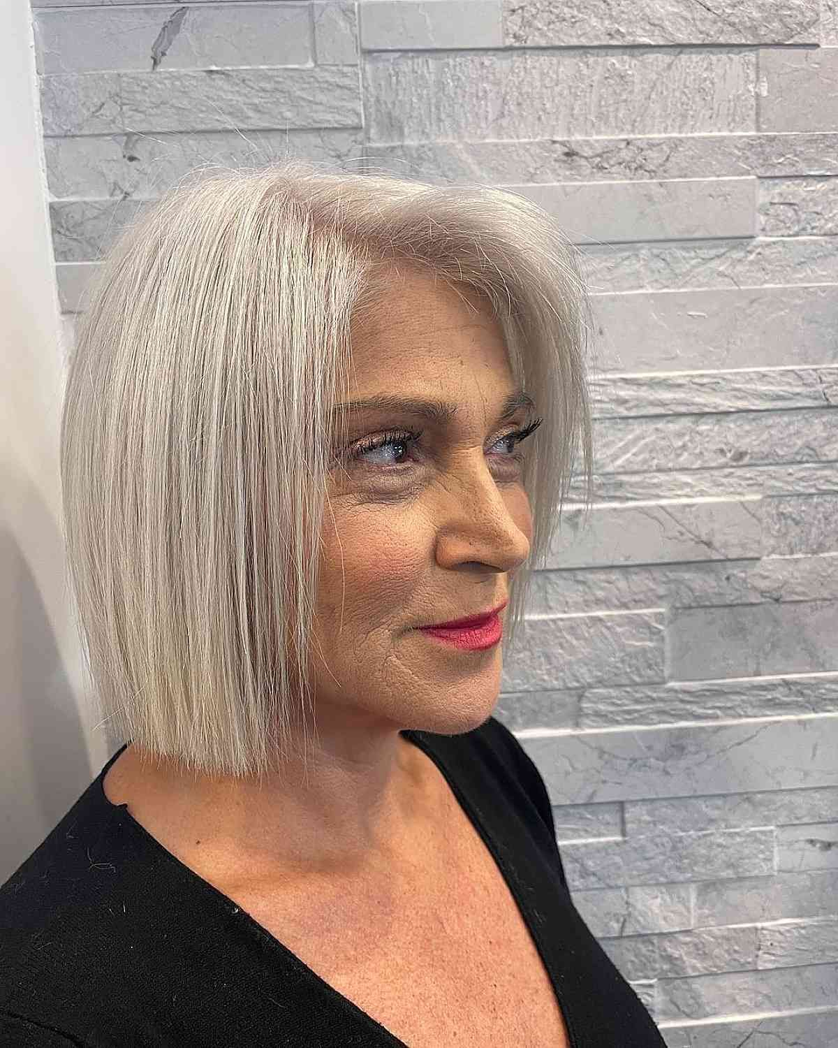 31 Trendy Blunt Bob With Bangs To Inspire Your Next Chop With Well Known Blunt Lob Haircuts With Straight Bangs (View 17 of 20)