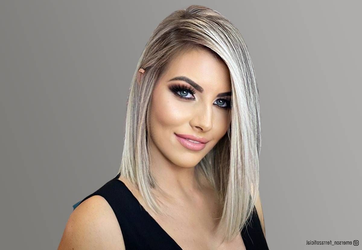 32 Sharpest Straight Lob Haircut Ideas For That Ultra Sleek Look For 2018 Straight Lob Haircuts With Feathered Ends (View 4 of 20)