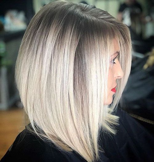 35 Stunning Ash Blonde Hair Color Looks In Most Current Lob Haircuts With Ash Blonde Highlights (View 16 of 20)