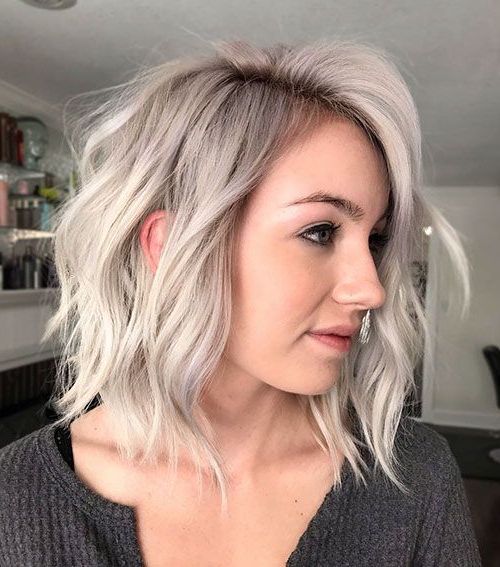 35 Stunning Ash Blonde Hair Color Looks Regarding Well Liked Lob Haircuts With Ash Blonde Highlights (View 11 of 20)