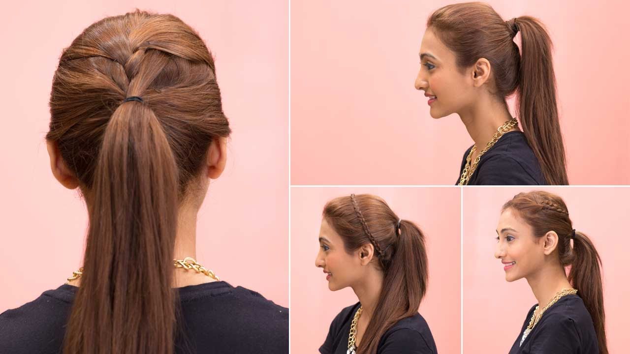 4 Easy Ponytail Hairstyles – Quick & Easy Girls Hairstyles – Glamrs –  Youtube For Best And Newest Hairstyles With Pretty Ponytail (View 14 of 20)