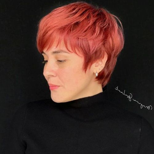 40 Pixie Cuts For Round Face That You'll Love – Babydoll Couture Glam For Bright Bang Pixie Hairstyles (View 14 of 20)