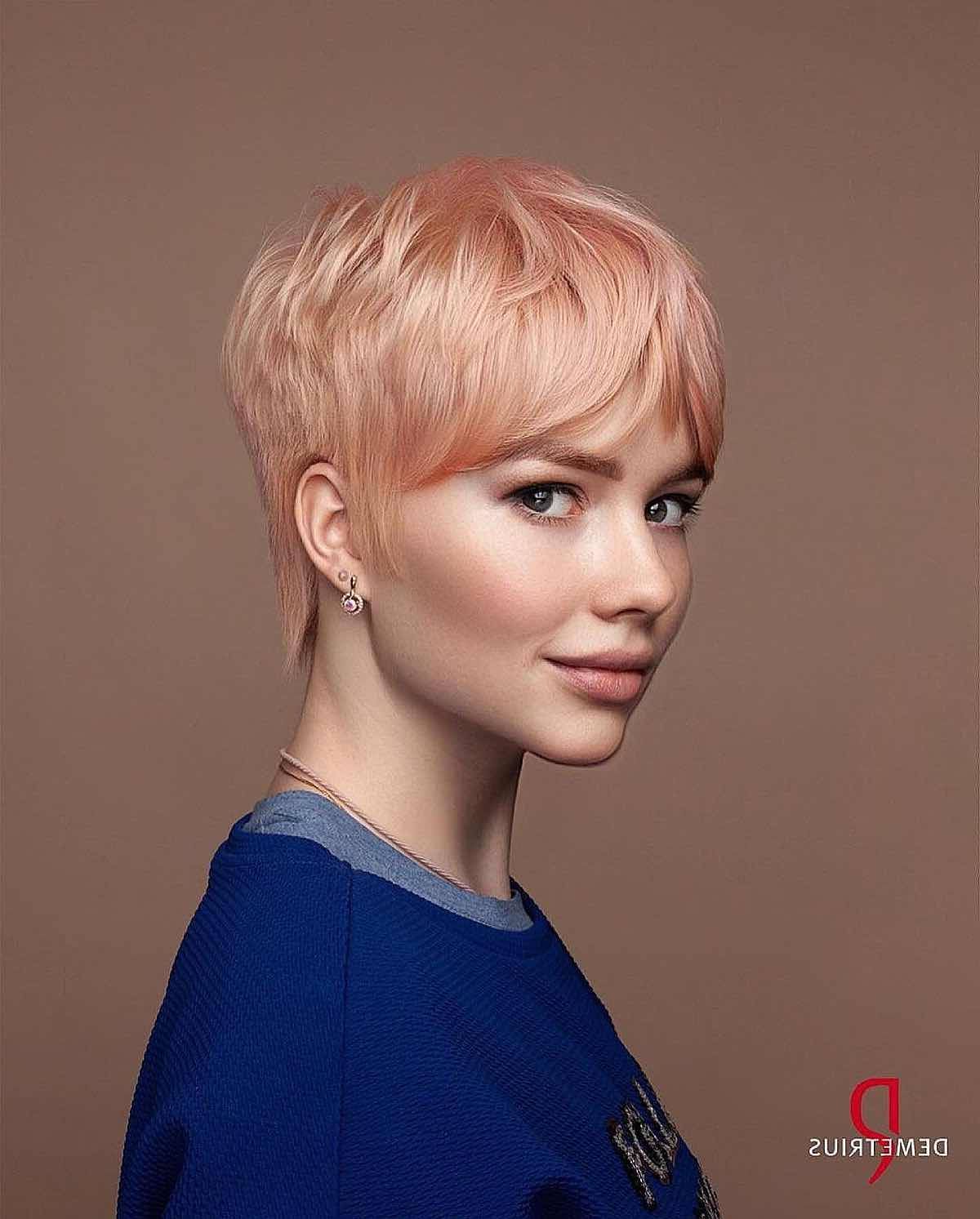 43 Cutest Pixie Cuts With Bangs For A Face Flattering Crop In Bright Bang Pixie Hairstyles (View 5 of 20)