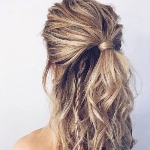 50 Best Easy Half Up Half Down Hairstyles For 2022 (with Pictures) For Well Known Braided Half Up Knot Hairstyles (View 11 of 20)