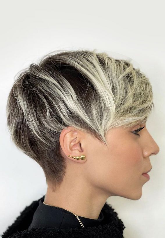 50 Short Hairstyles That Looks So Sassy : Two Toned Pixie Haircut With  Layers Inside Short Pixie Hairstyles (View 14 of 20)
