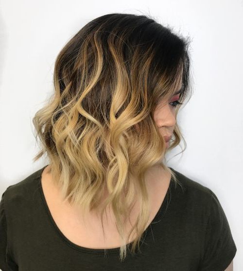 65 Hottest Lob Haircuts Aka The Long Bob Pertaining To Latest Asymmetrical Lob Haircuts With Waves (View 10 of 20)