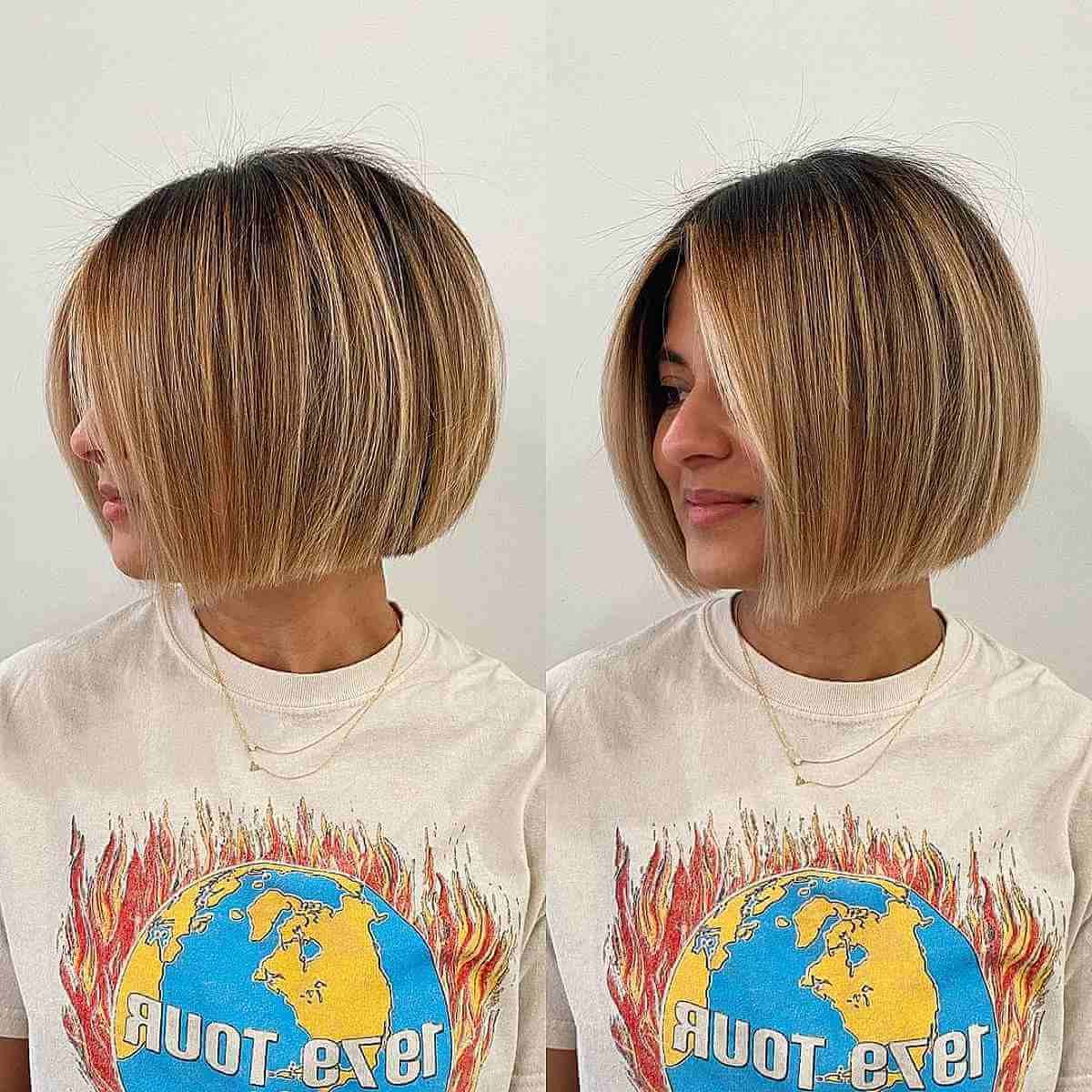 Balayage For Short Hair: 33 Stunning Hair Color Ideas In Platinum Balayage On A Bob Hairstyles (View 15 of 20)